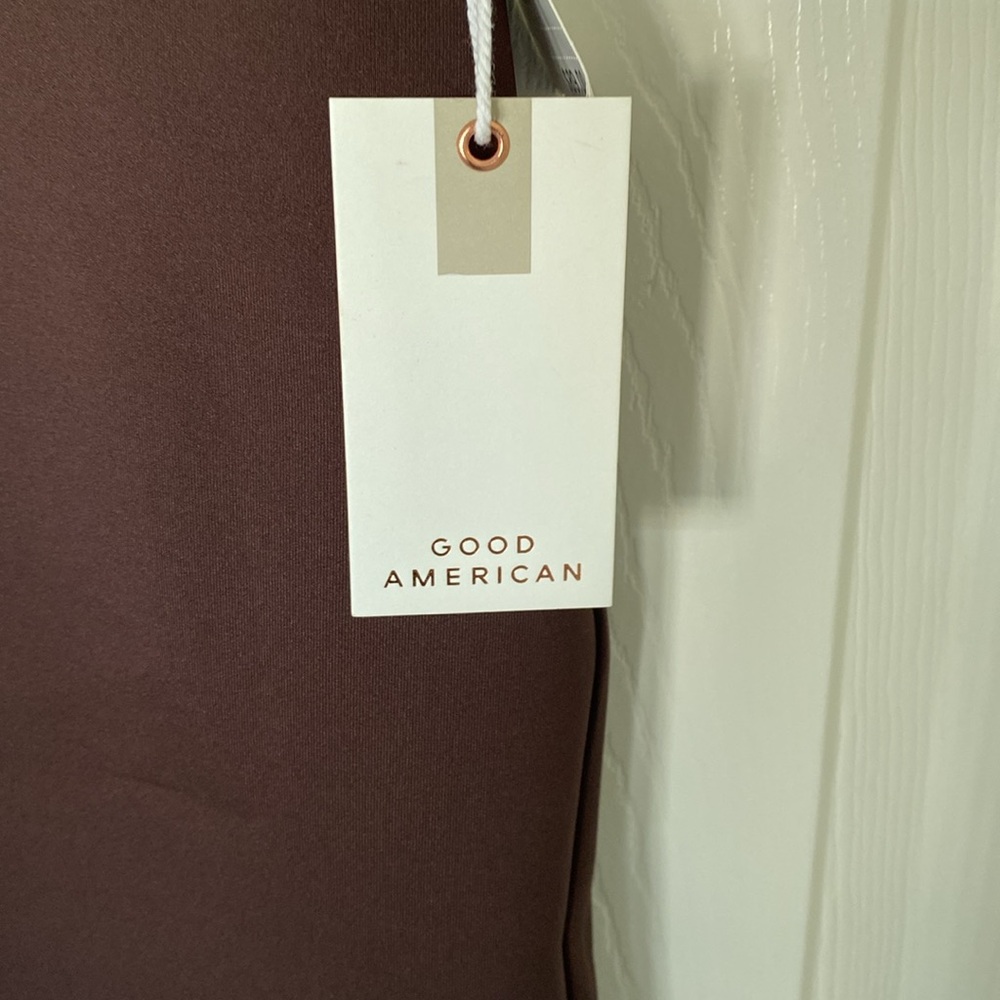 “Good American” brown (coco) scuba mini skirt; size 4/27; NWT - Picture 13 of 16